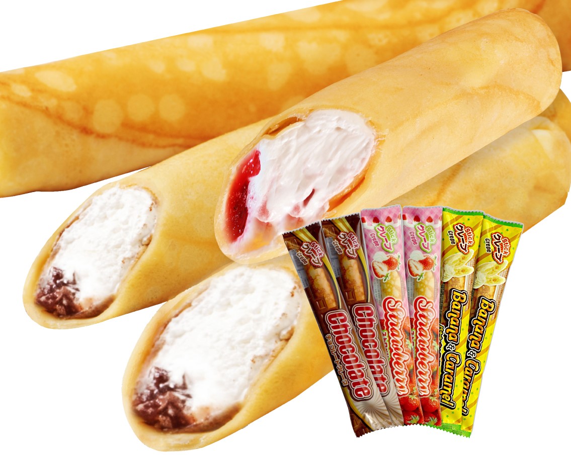 クレープスティック 6個セット（チョコレート・ストロベリー・バナナ＆キャラメル 各2個入り） ロンガ・フーズ